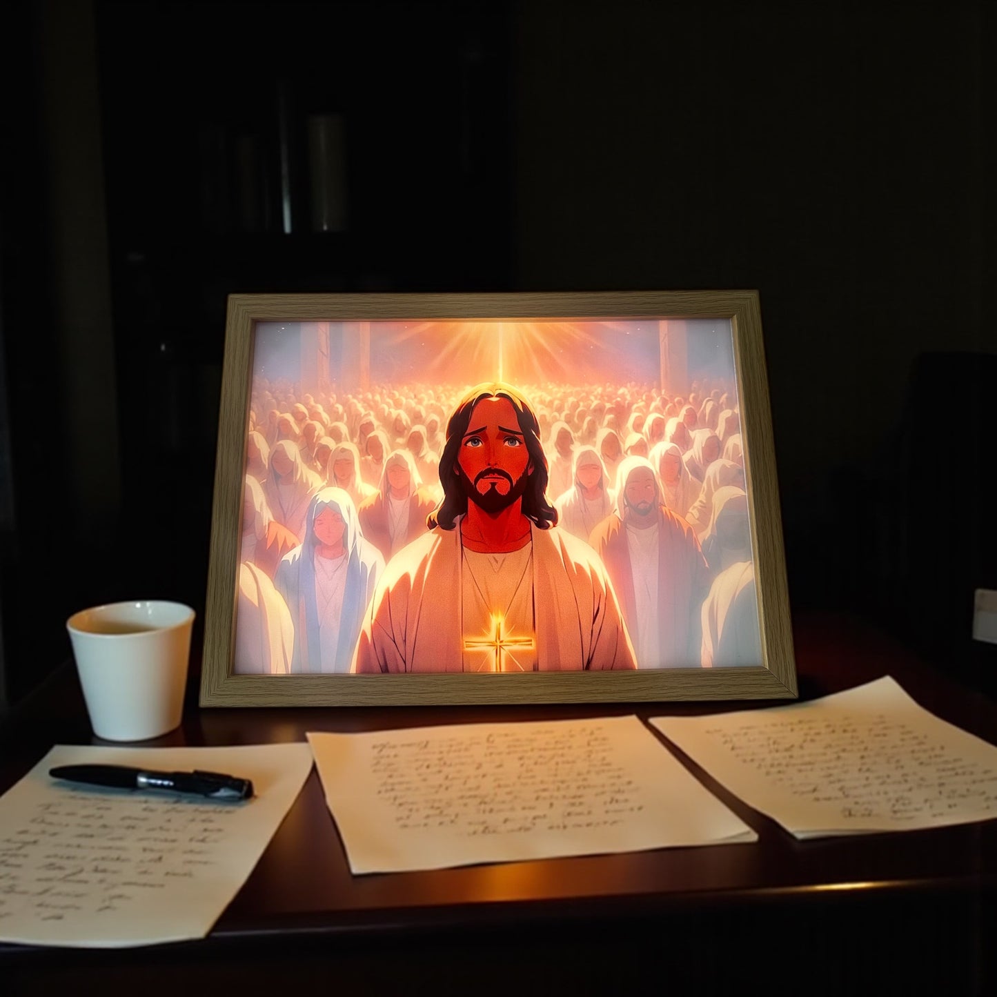 Jesus LED Light Frame